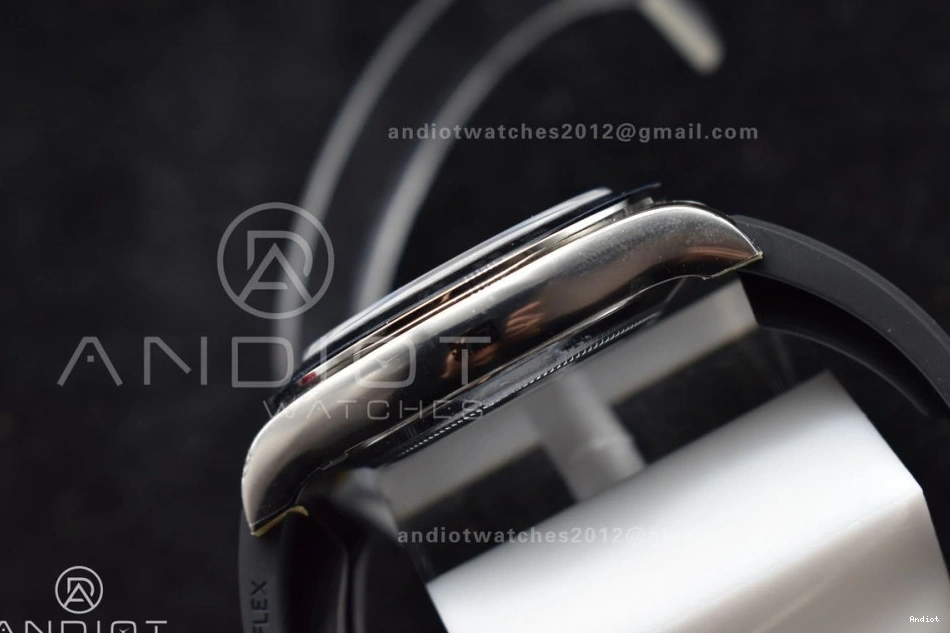 Strap 1:1 904L Dial Clean V2 Silver Edition on Case SA4130 Rubber Best Black Daytona SS 116519 0427